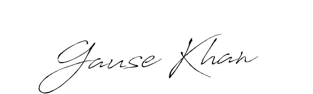 Make a beautiful signature design for name Gause Khan. With this signature (Antro_Vectra) style, you can create a handwritten signature for free. Gause Khan signature style 6 images and pictures png