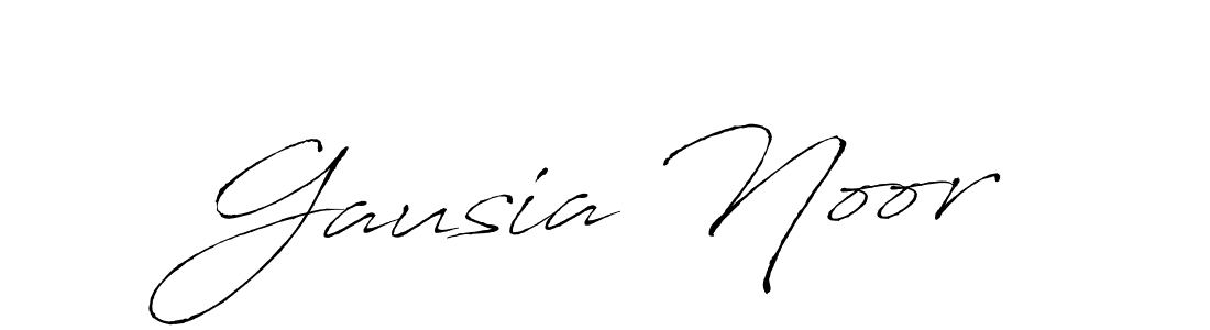 Create a beautiful signature design for name Gausia Noor. With this signature (Antro_Vectra) fonts, you can make a handwritten signature for free. Gausia Noor signature style 6 images and pictures png