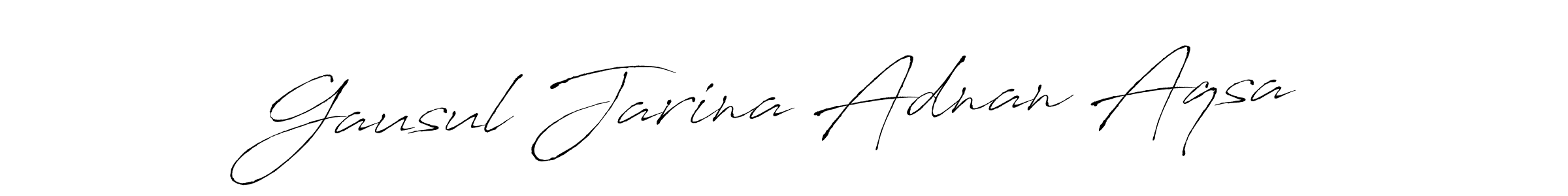 It looks lik you need a new signature style for name Gausul Jarina Adnan Aqsa. Design unique handwritten (Antro_Vectra) signature with our free signature maker in just a few clicks. Gausul Jarina Adnan Aqsa signature style 6 images and pictures png