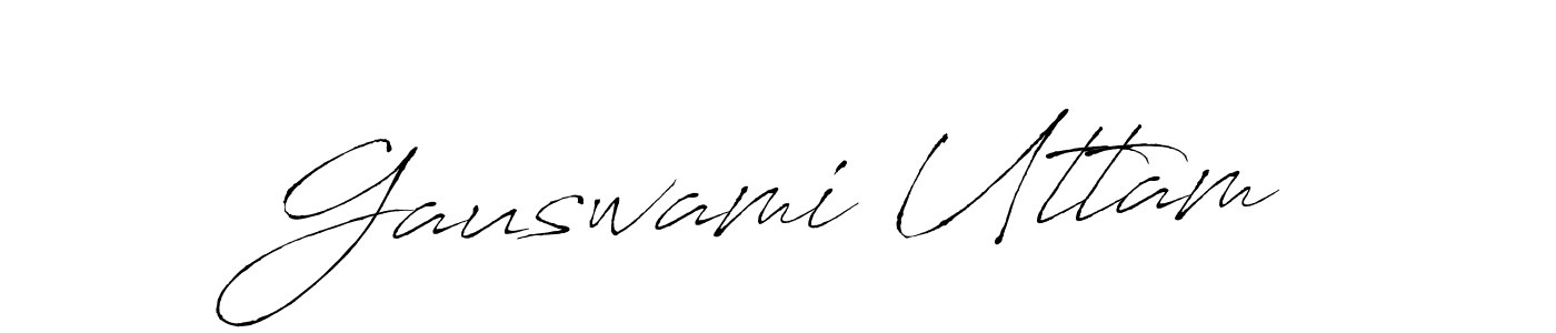Also we have Gauswami Uttam name is the best signature style. Create professional handwritten signature collection using Antro_Vectra autograph style. Gauswami Uttam signature style 6 images and pictures png