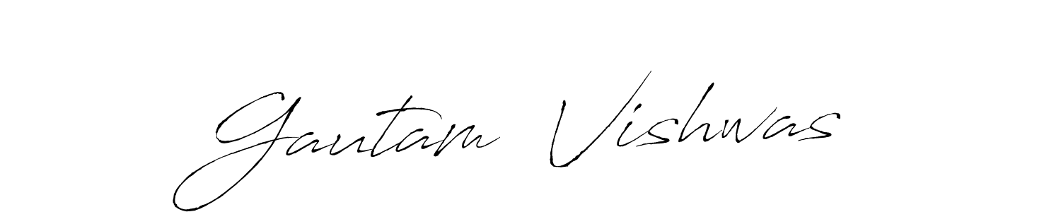 Make a short Gautam  Vishwas signature style. Manage your documents anywhere anytime using Antro_Vectra. Create and add eSignatures, submit forms, share and send files easily. Gautam  Vishwas signature style 6 images and pictures png