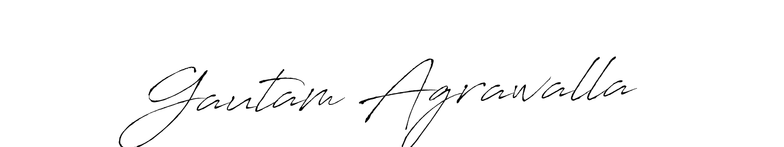 Design your own signature with our free online signature maker. With this signature software, you can create a handwritten (Antro_Vectra) signature for name Gautam Agrawalla. Gautam Agrawalla signature style 6 images and pictures png