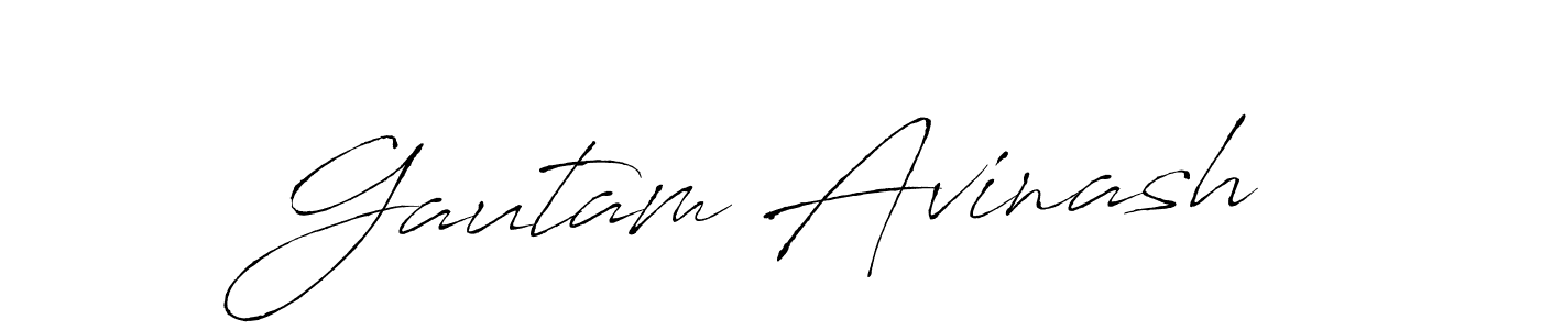 Create a beautiful signature design for name Gautam Avinash. With this signature (Antro_Vectra) fonts, you can make a handwritten signature for free. Gautam Avinash signature style 6 images and pictures png