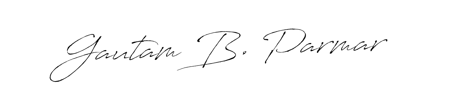 The best way (Antro_Vectra) to make a short signature is to pick only two or three words in your name. The name Gautam B. Parmar include a total of six letters. For converting this name. Gautam B. Parmar signature style 6 images and pictures png