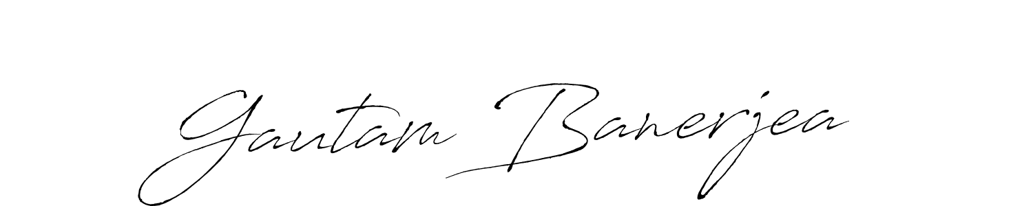 Make a beautiful signature design for name Gautam Banerjea. With this signature (Antro_Vectra) style, you can create a handwritten signature for free. Gautam Banerjea signature style 6 images and pictures png