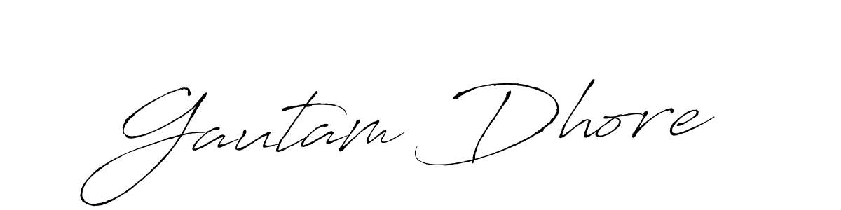 Design your own signature with our free online signature maker. With this signature software, you can create a handwritten (Antro_Vectra) signature for name Gautam Dhore. Gautam Dhore signature style 6 images and pictures png