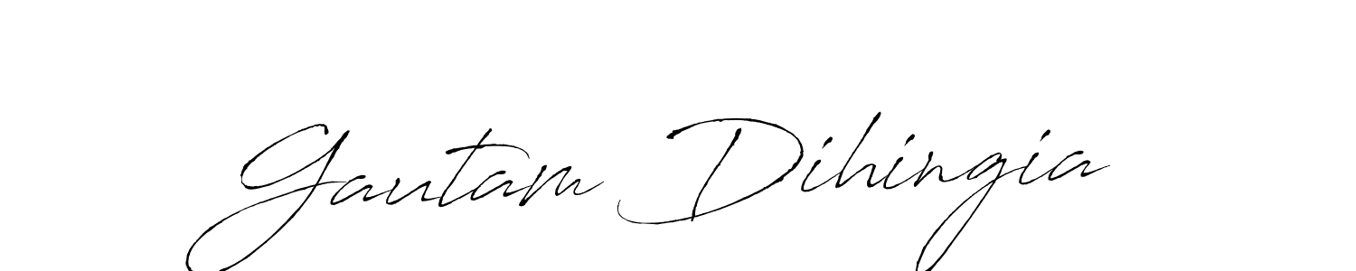 It looks lik you need a new signature style for name Gautam Dihingia. Design unique handwritten (Antro_Vectra) signature with our free signature maker in just a few clicks. Gautam Dihingia signature style 6 images and pictures png