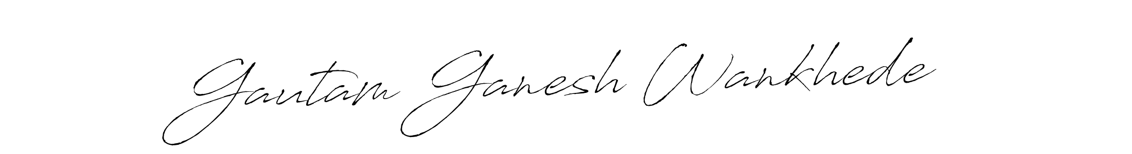 Design your own signature with our free online signature maker. With this signature software, you can create a handwritten (Antro_Vectra) signature for name Gautam Ganesh Wankhede. Gautam Ganesh Wankhede signature style 6 images and pictures png