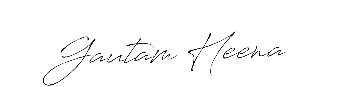 Create a beautiful signature design for name Gautam Heena. With this signature (Antro_Vectra) fonts, you can make a handwritten signature for free. Gautam Heena signature style 6 images and pictures png