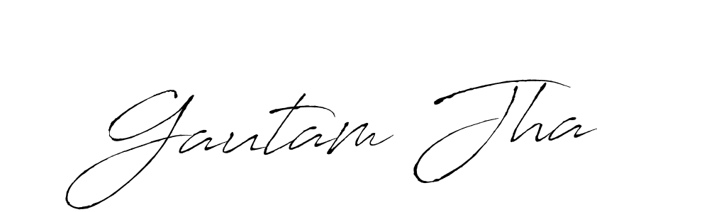 How to make Gautam Jha signature? Antro_Vectra is a professional autograph style. Create handwritten signature for Gautam Jha name. Gautam Jha signature style 6 images and pictures png