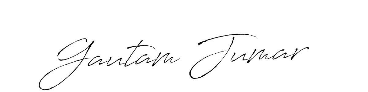 Create a beautiful signature design for name Gautam Jumar. With this signature (Antro_Vectra) fonts, you can make a handwritten signature for free. Gautam Jumar signature style 6 images and pictures png