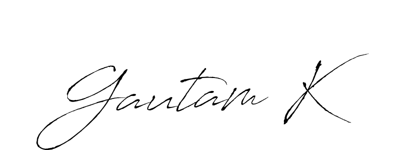 How to make Gautam K signature? Antro_Vectra is a professional autograph style. Create handwritten signature for Gautam K name. Gautam K signature style 6 images and pictures png