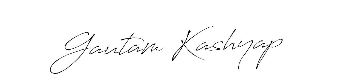 Make a beautiful signature design for name Gautam Kashyap. With this signature (Antro_Vectra) style, you can create a handwritten signature for free. Gautam Kashyap signature style 6 images and pictures png