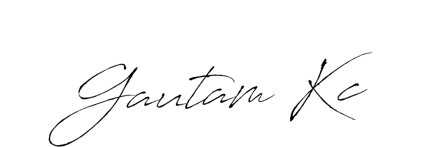 Create a beautiful signature design for name Gautam Kc. With this signature (Antro_Vectra) fonts, you can make a handwritten signature for free. Gautam Kc signature style 6 images and pictures png