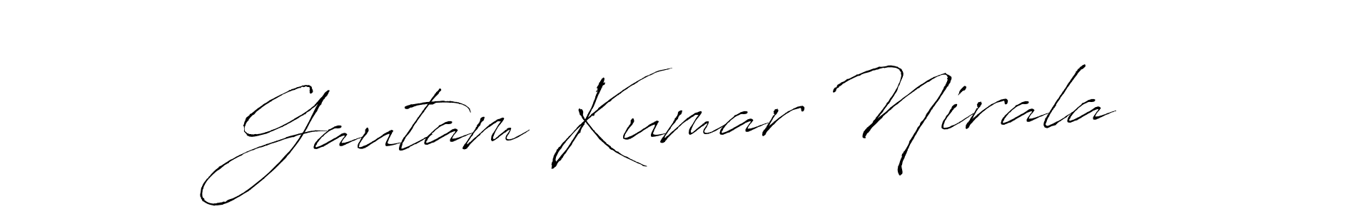 Design your own signature with our free online signature maker. With this signature software, you can create a handwritten (Antro_Vectra) signature for name Gautam Kumar Nirala. Gautam Kumar Nirala signature style 6 images and pictures png