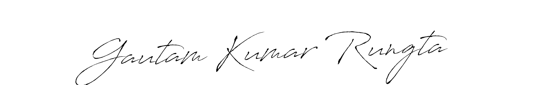 Create a beautiful signature design for name Gautam Kumar Rungta. With this signature (Antro_Vectra) fonts, you can make a handwritten signature for free. Gautam Kumar Rungta signature style 6 images and pictures png