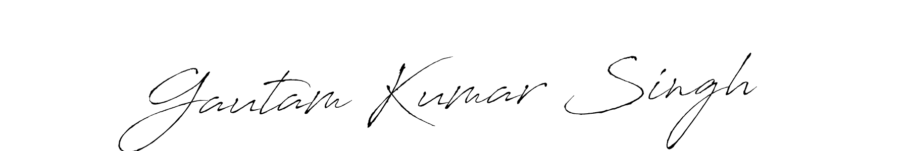 Create a beautiful signature design for name Gautam Kumar Singh. With this signature (Antro_Vectra) fonts, you can make a handwritten signature for free. Gautam Kumar Singh signature style 6 images and pictures png