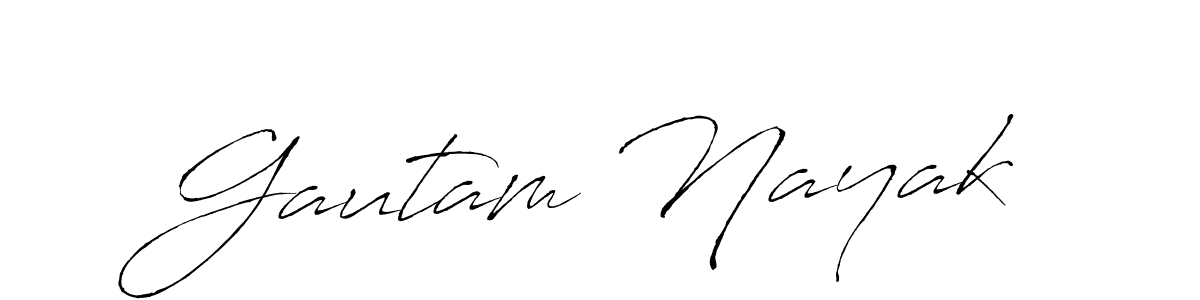 How to make Gautam Nayak name signature. Use Antro_Vectra style for creating short signs online. This is the latest handwritten sign. Gautam Nayak signature style 6 images and pictures png