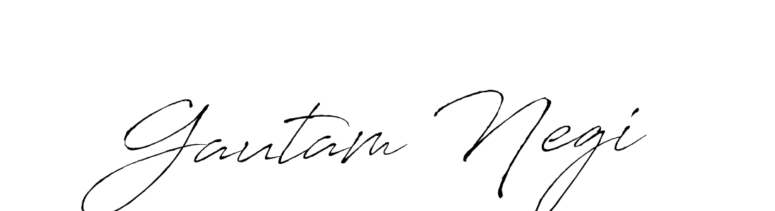 Make a beautiful signature design for name Gautam Negi. With this signature (Antro_Vectra) style, you can create a handwritten signature for free. Gautam Negi signature style 6 images and pictures png