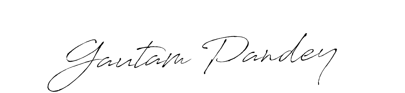 Create a beautiful signature design for name Gautam Pandey. With this signature (Antro_Vectra) fonts, you can make a handwritten signature for free. Gautam Pandey signature style 6 images and pictures png