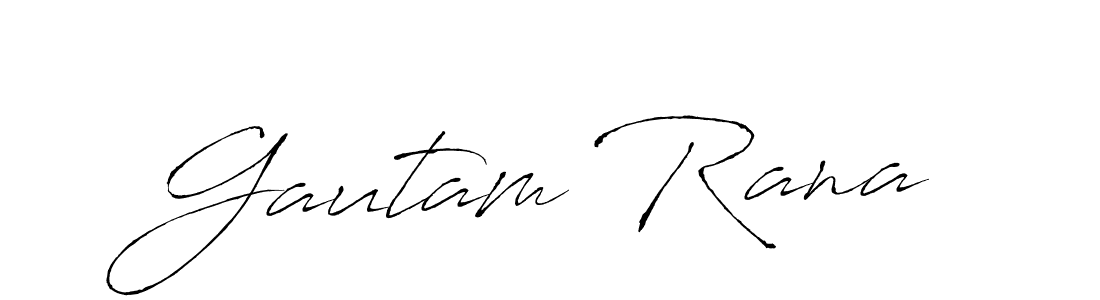 How to make Gautam Rana name signature. Use Antro_Vectra style for creating short signs online. This is the latest handwritten sign. Gautam Rana signature style 6 images and pictures png