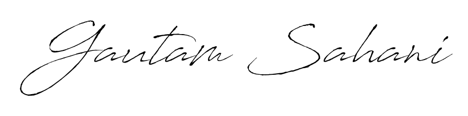 Similarly Antro_Vectra is the best handwritten signature design. Signature creator online. You can use it as an online autograph creator for name Gautam Sahani. Gautam Sahani signature style 6 images and pictures png