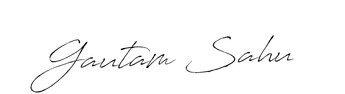 Create a beautiful signature design for name Gautam Sahu. With this signature (Antro_Vectra) fonts, you can make a handwritten signature for free. Gautam Sahu signature style 6 images and pictures png