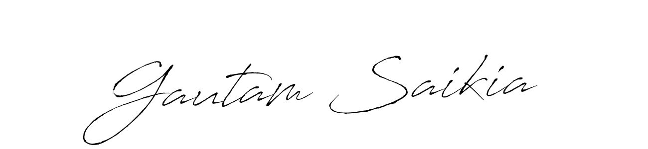 Create a beautiful signature design for name Gautam Saikia. With this signature (Antro_Vectra) fonts, you can make a handwritten signature for free. Gautam Saikia signature style 6 images and pictures png