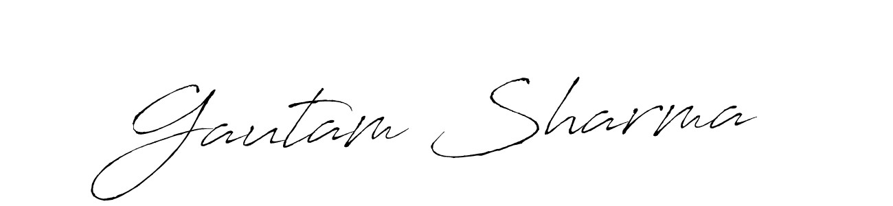 Antro_Vectra is a professional signature style that is perfect for those who want to add a touch of class to their signature. It is also a great choice for those who want to make their signature more unique. Get Gautam Sharma name to fancy signature for free. Gautam Sharma signature style 6 images and pictures png