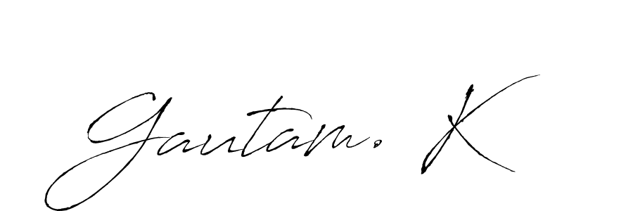 Also You can easily find your signature by using the search form. We will create Gautam. K name handwritten signature images for you free of cost using Antro_Vectra sign style. Gautam. K signature style 6 images and pictures png