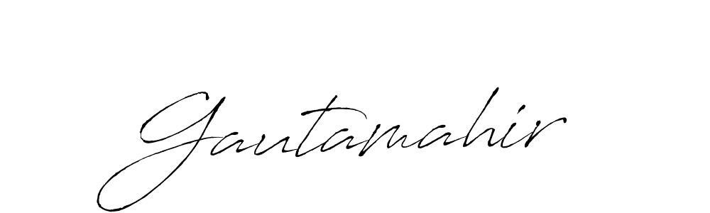 Gautamahir stylish signature style. Best Handwritten Sign (Antro_Vectra) for my name. Handwritten Signature Collection Ideas for my name Gautamahir. Gautamahir signature style 6 images and pictures png