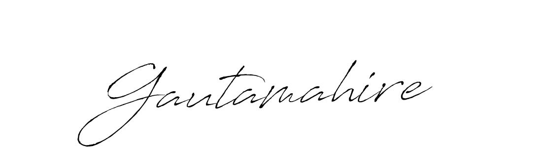 if you are searching for the best signature style for your name Gautamahire. so please give up your signature search. here we have designed multiple signature styles  using Antro_Vectra. Gautamahire signature style 6 images and pictures png