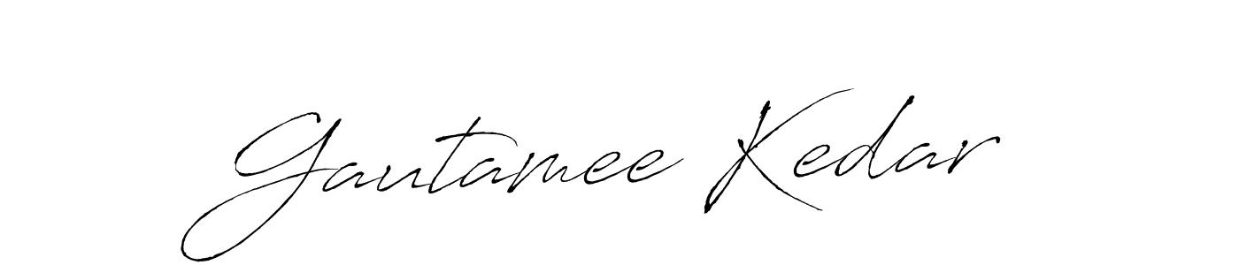 Create a beautiful signature design for name Gautamee Kedar. With this signature (Antro_Vectra) fonts, you can make a handwritten signature for free. Gautamee Kedar signature style 6 images and pictures png