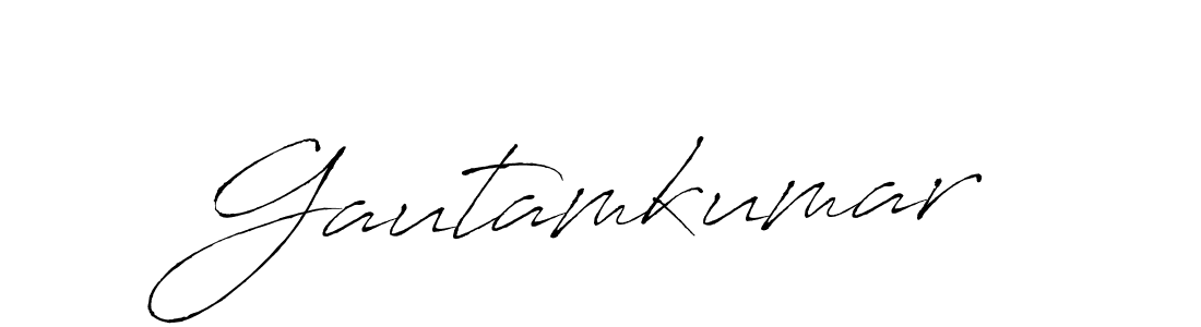 Design your own signature with our free online signature maker. With this signature software, you can create a handwritten (Antro_Vectra) signature for name Gautamkumar. Gautamkumar signature style 6 images and pictures png