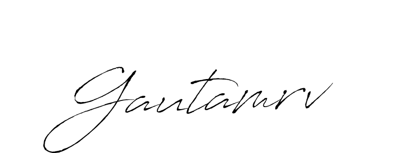 How to make Gautamrv name signature. Use Antro_Vectra style for creating short signs online. This is the latest handwritten sign. Gautamrv signature style 6 images and pictures png