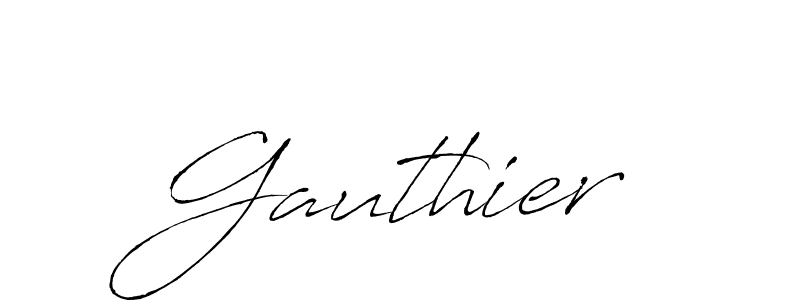 Create a beautiful signature design for name Gauthier. With this signature (Antro_Vectra) fonts, you can make a handwritten signature for free. Gauthier signature style 6 images and pictures png