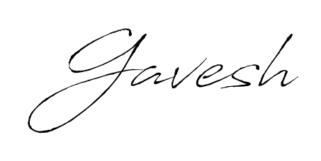 Discover how Gavesh looks in an executive cursive font (Antro_Vectra). Perfect for legal documents, invoices, and certificates. Gavesh signature style 6 images and pictures png