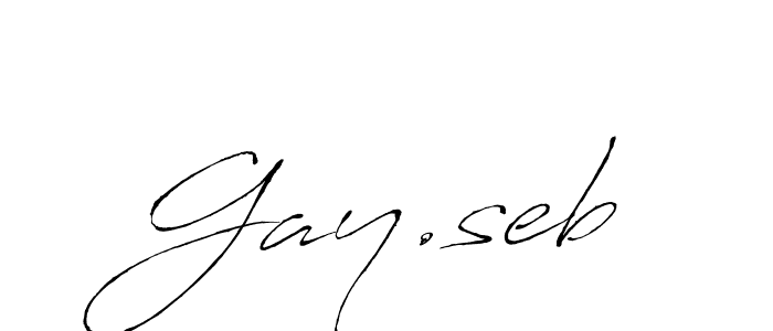 Use a signature maker to create a handwritten signature online. With this signature software, you can design (Antro_Vectra) your own signature for name Gay.seb. Gay.seb signature style 6 images and pictures png