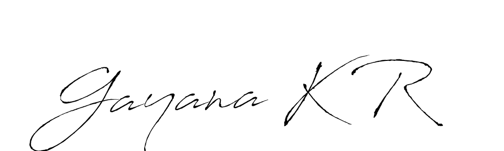 Create a beautiful signature design for name Gayana K R. With this signature (Antro_Vectra) fonts, you can make a handwritten signature for free. Gayana K R signature style 6 images and pictures png