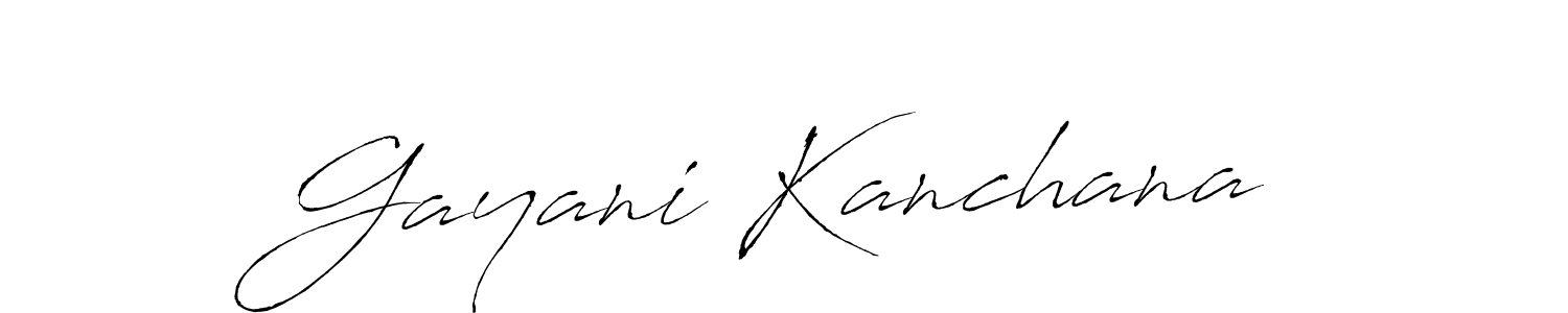 How to make Gayani Kanchana signature? Antro_Vectra is a professional autograph style. Create handwritten signature for Gayani Kanchana name. Gayani Kanchana signature style 6 images and pictures png