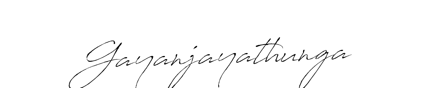 How to make Gayanjayathunga name signature. Use Antro_Vectra style for creating short signs online. This is the latest handwritten sign. Gayanjayathunga signature style 6 images and pictures png