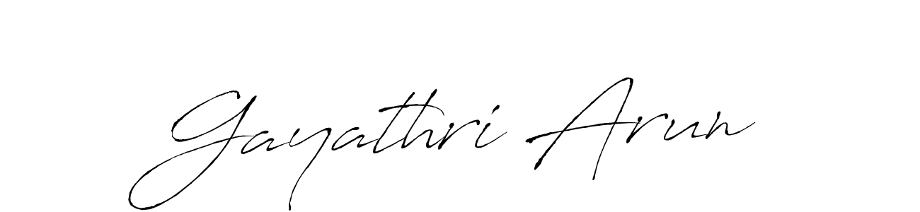 Design your own signature with our free online signature maker. With this signature software, you can create a handwritten (Antro_Vectra) signature for name Gayathri Arun. Gayathri Arun signature style 6 images and pictures png