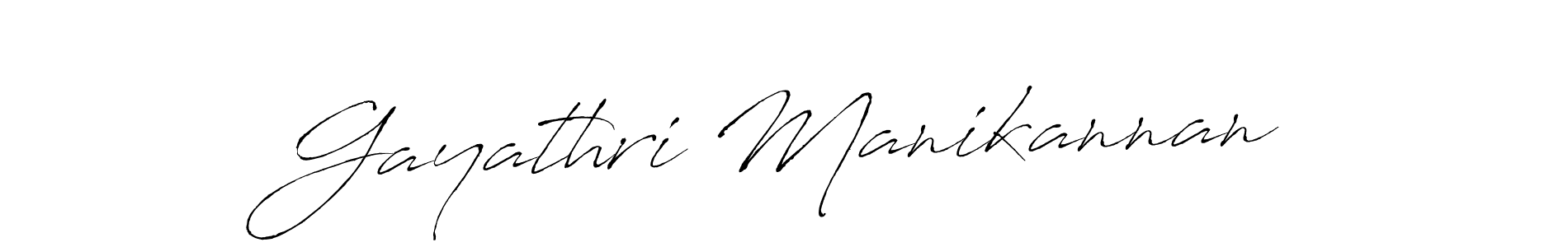 How to make Gayathri Manikannan name signature. Use Antro_Vectra style for creating short signs online. This is the latest handwritten sign. Gayathri Manikannan signature style 6 images and pictures png