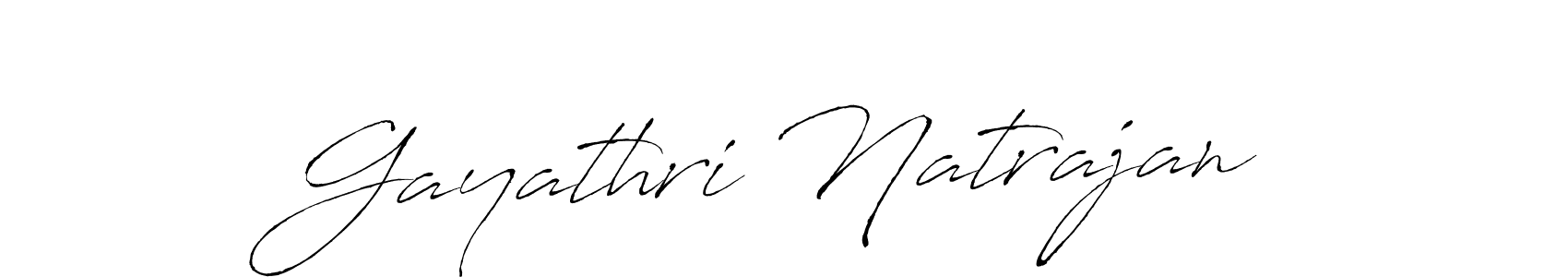 How to make Gayathri Natrajan signature? Antro_Vectra is a professional autograph style. Create handwritten signature for Gayathri Natrajan name. Gayathri Natrajan signature style 6 images and pictures png