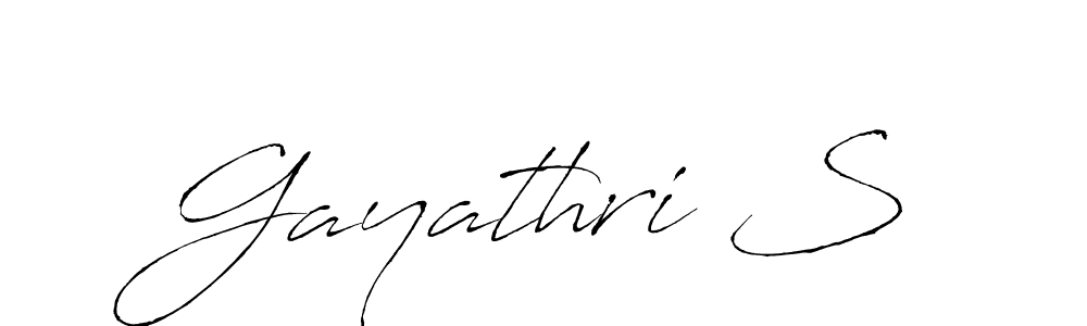 How to make Gayathri S name signature. Use Antro_Vectra style for creating short signs online. This is the latest handwritten sign. Gayathri S signature style 6 images and pictures png