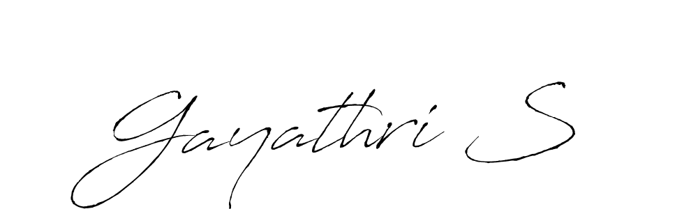 How to make Gayathri S name signature. Use Antro_Vectra style for creating short signs online. This is the latest handwritten sign. Gayathri S signature style 6 images and pictures png