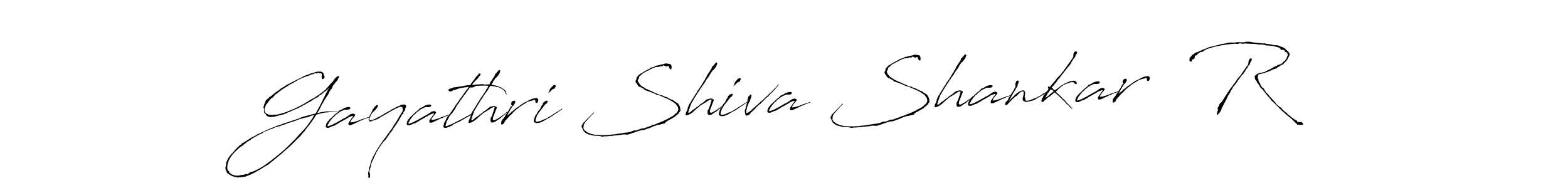 This is the best signature style for the Gayathri Shiva Shankar  R name. Also you like these signature font (Antro_Vectra). Mix name signature. Gayathri Shiva Shankar  R signature style 6 images and pictures png