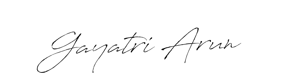 Design your own signature with our free online signature maker. With this signature software, you can create a handwritten (Antro_Vectra) signature for name Gayatri Arun. Gayatri Arun signature style 6 images and pictures png