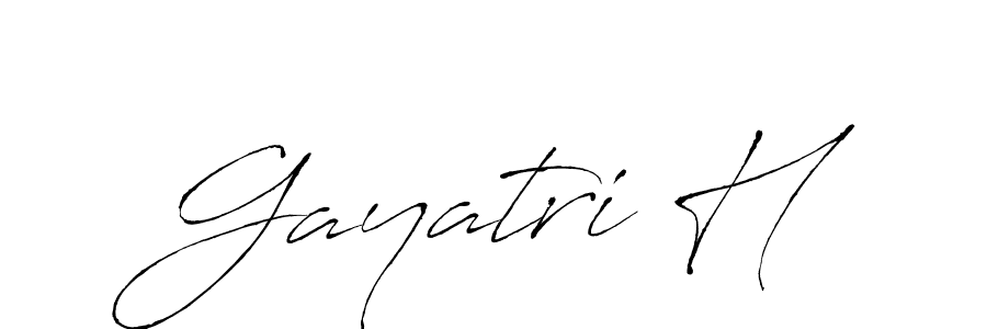 It looks lik you need a new signature style for name Gayatri H. Design unique handwritten (Antro_Vectra) signature with our free signature maker in just a few clicks. Gayatri H signature style 6 images and pictures png
