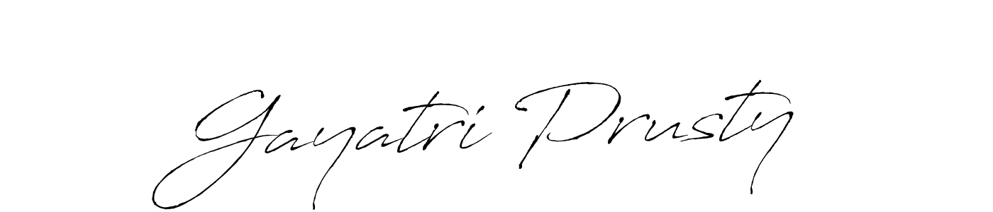 The best way (Antro_Vectra) to make a short signature is to pick only two or three words in your name. The name Gayatri Prusty include a total of six letters. For converting this name. Gayatri Prusty signature style 6 images and pictures png